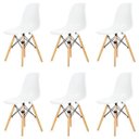 Ver imagem 1 de Kit 6 Cadeiras Charles Eames Eiffel Dsw - Branca - Kza Bela Branca