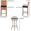 Ver imagem 2 de Mesa Bistro e 4 Banquetas Roma Marrom Corda Náutica 12 Trama Original