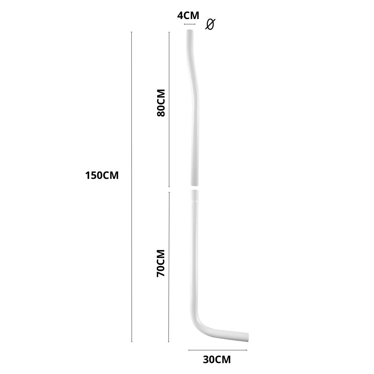 Caixa de Descarga Elevada de 6,8 À 9l Branca + Tubo de Descida + Espude + Engate + Fita Veda Rosca - 4