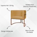 Ver mais imagens de Poltrona Decorativa Recepção Luna Suede Cores Base de Ferro Bronze