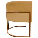 Ver imagem 4 de Poltrona Decorativa Recepção Luna Suede Cores Base de Ferro Bronze
