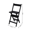 Ver imagem 6 de Kit 2 Conjuntos Mesa Bistrô Bar Dobrável com 4 Cadeiras em Madeira Maciça - Preto