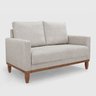 Poltrona Living 02 Lugares com Almofada Sara Due Decor - Linho Cru - 1