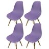Kit 4 Capa de Cadeira Charles Eames Eiffel Pé Palito Malha Lisa:lilás - 1