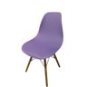 Kit 4 Capa de Cadeira Charles Eames Eiffel Pé Palito Malha Lisa:lilás - 2