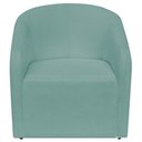 Ver imagem 5 de Kit Sofá Curvo Amsterdã 140cm e Poltrona Luiza Max Suede Cor Azul Ciano