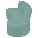 Ver imagem 4 de Kit Sofá Curvo Amsterdã 140cm e Poltrona Luiza Max Suede Cor Azul Ciano