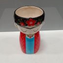 Ver imagem 3 de Vaso Decorativo Planta Cachepô Cerâmica 21x13x13cm Colorido