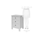 Ver imagem 3 de Mesa Cabeceira Maggiore C- 3 Gavetas Rovere-amêndoa - Lopas