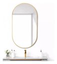 Ver imagem 3 de Espelho Oval 70x50cm com Moldura Alumínio Dourado