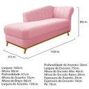 Ver imagem 5 de Kit Diva Recamier Vanessa 160cm Lado Esquerdo e 02 Poltronas Laura Suede - Doce Sonho Móveis RECAMIE