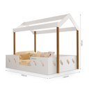 Ver imagem 2 de Cama Casal Infantil Montessoriana Isa Branca e Mel Branco