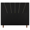Ver imagem 2 de Cabeceira Cama Box Solteiro Dallas 90cm Sintético Preto - Abmaza