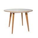 Ver imagem 1 de Mesa de Jantar Tampo de Vidro 110cm Godam Espresso Móveis Cinamomo/Off White