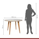 Ver imagem 4 de Mesa de Jantar Tampo de Vidro 110cm Godam Espresso Móveis Cinamomo/Off White