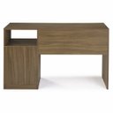 Ver mais imagens de Escrivaninha Mesa Escritório Harpia 3 Gavetas 1 Nicho 120cm Yescasa Branco E Amêndoa