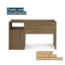 Ver imagem 5 de Escrivaninha Mesa Escritório Harpia 3 Gavetas 1 Nicho 120cm Yescasa Branco E Amêndoa