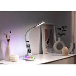 Luminária Abajur Rgb Flexível Led Smart Relógio de Mesa - 4