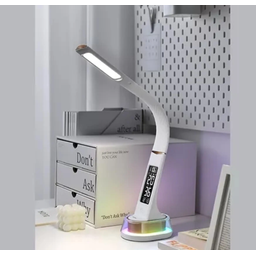 Luminária Abajur Rgb Flexível Led Smart Relógio de Mesa - 5