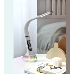 Luminária Abajur Rgb Flexível Led Smart Relógio de Mesa - 3
