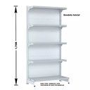 Ver imagem 2 de Gondola Parede 170 Fit Ate 4 Metros Branco 20 Bandeja Sp Etiqueta