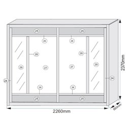 Guarda Roupa Casal 2 Portas 6 Gavetas Paris Plus Móveis Europa - 4
