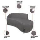 Ver imagem 2 de Sofá 3 Lugares Orgânico 180cm Pé Ferro Preto Morgan Bouclê D03 - D’Rossi