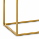 Ver mais imagens de Kit 2 Mesas de Cabeceira Estilo Industrial MDF e Base de Aço Resistente Freijó/Dourado Lh Móveis