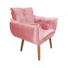 Poltrona Opala Deluxe Tecido Veludo Rosa - 1
