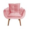 Poltrona Opala Deluxe Tecido Veludo Rosa - 4