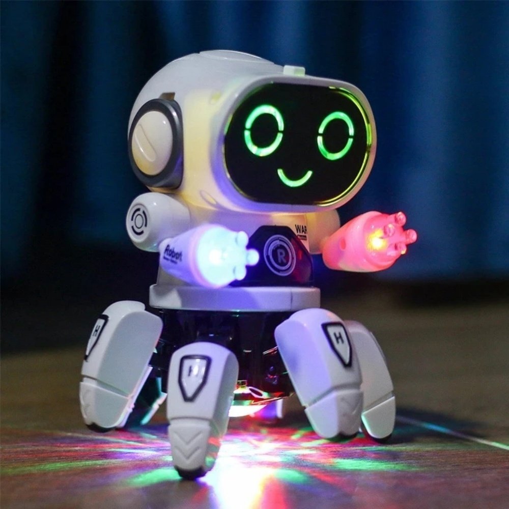 Robô Aranha Dançarino de 6 Pernas com Luz e Som P&D Azul - 2
