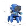 Robô Aranha Dançarino de 6 Pernas com Luz e Som P&D Azul - 9