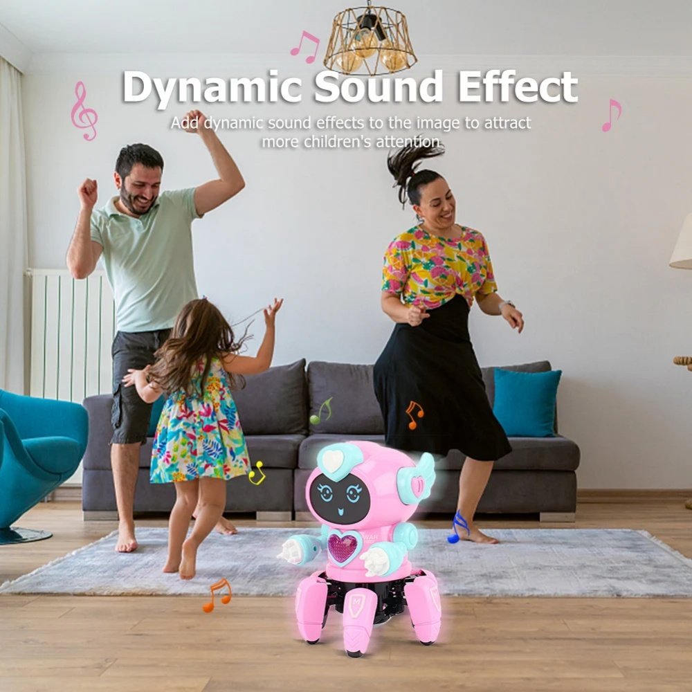 Robô Aranha Dançarino de 6 Pernas com Luz e Som P&D Azul - 5