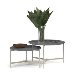 Jogo de Mesa de Centro Prisma:cinza - 1