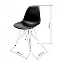 Ver imagem 5 de Cadeira para Sala de Jantar Eames Eiffel Preto/Cinza