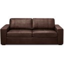 Ver imagem 4 de Sofá 3 Lugares para Sala de Estar Living 205cm Aurora L06 Couro Marrom Café - Lyam Decor