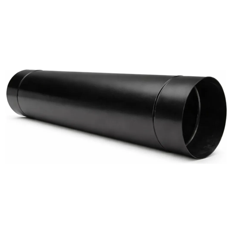 Duto Galvanizado Preto 100mm X 50cm para Chaminé, Forno e Fogão a Lenha