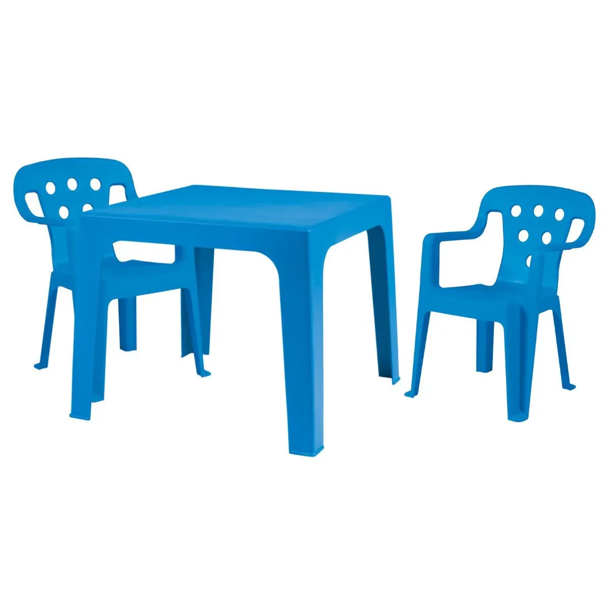 Kit com 1 Mesinha + 2 Poltroninhas Kids Mor - Azul - 1