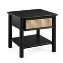 Ver imagem 3 de Mesa de Apoio com Gaveta Ratan Nature Laminada Ébano
