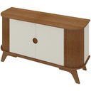 Ver imagem 7 de Aparador Buffet para Sala de Jantar 2 Portas 140cm Orgânico Ripado Bach A05 Cinamomo Off White -