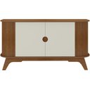 Ver imagem 2 de Aparador Buffet para Sala de Jantar 2 Portas 140cm Orgânico Ripado Bach A05 Cinamomo Off White -