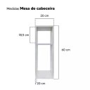 Ver imagem 2 de Mesa de Cabeceira Nicho Quarto Casal Solteiro Apoio de Cama:Branco