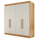 Ver imagem 1 de Guarda Roupas Casal 4 Portas 3 Gavetas 100% Mdf Tunis