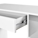 Ver imagem 7 de Escrivaninha Mesa Escritório Harpia 3 Gavetas 1 Nicho 120cm Yescasa Branca