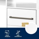 Ver imagem 4 de Escrivaninha Mesa Escritório Harpia 3 Gavetas 1 Nicho 120cm Yescasa Branca