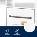 Ver imagem 4 de Escrivaninha Mesa Escritório Harpia 3 Gavetas 1 Nicho 120cm Yescasa Branca