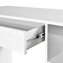 Ver imagem 7 de Escrivaninha Mesa Escritório Harpia 3 Gavetas 1 Nicho 120cm Yescasa Branca