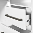 Ver imagem 6 de Escrivaninha Mesa Escritório Harpia 3 Gavetas 1 Nicho 120cm Yescasa Branca