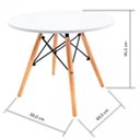 Ver imagem 4 de Mesa Redonda Infantil 60cm Tampo em MDF Pés em Madeira Eames Dsw