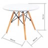 Mesa Redonda Infantil 60cm Tampo em MDF Pés em Madeira Eames Dsw - 4